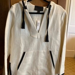 JCrew Collection Linen  Hooded Tunic Size XS